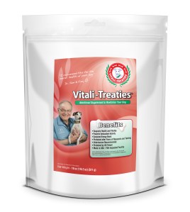 Vitali-Treaties by Vintek Nutrition. For your dog's renewed Vitality.